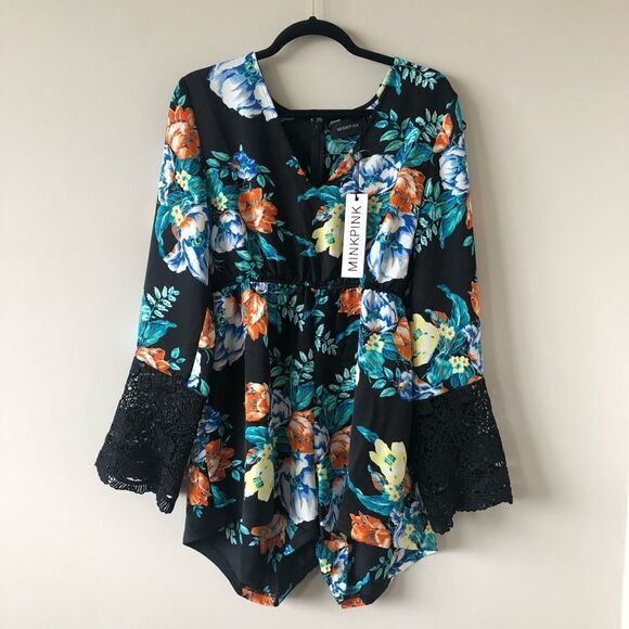 Minkpink Bloom Lace Sleeve Romper - Picture 3 of 7